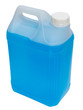 plastic container of antifreeze coolant for winter driving