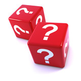 dice with question marks