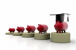 group of pigs saving money for college