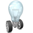 light bulb with wheels to get learner drivers to think while driving